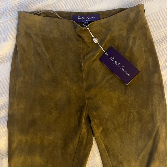 Ralph Lauren Purple Label Suede Skinny Pant. NWT. Size 2. - Picture 6 of 10